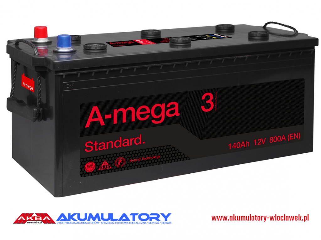  NOWY Akumulator AMEGA Standard M3 12V 140Ah 800A