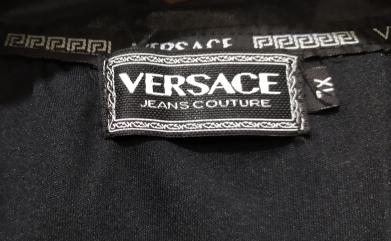 Czarna błyszcząca koszula Versace rozm. XL