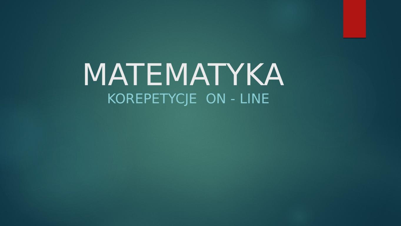 Matematyka, informatyka, korepetycje on-line.