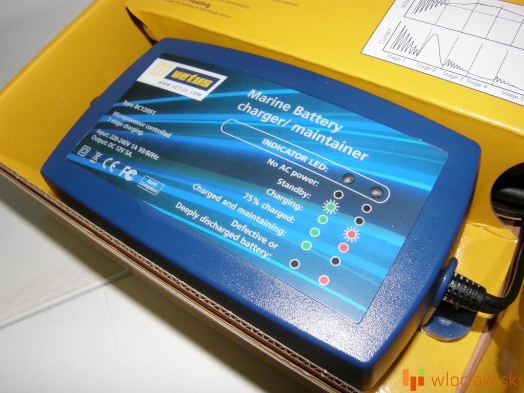 NOWA ładowarka VETUS BATTERY CHARGER 12V 5A MARINE - Wloclaw.ski serwis ...