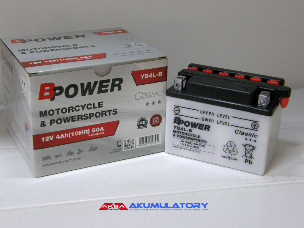 NOWY akumulator BPower Classic YB4L-B 12V 4Ah