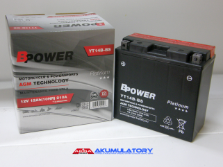 NOWY akumulator BPower YT14B-BS 12V 12Ah  AGM