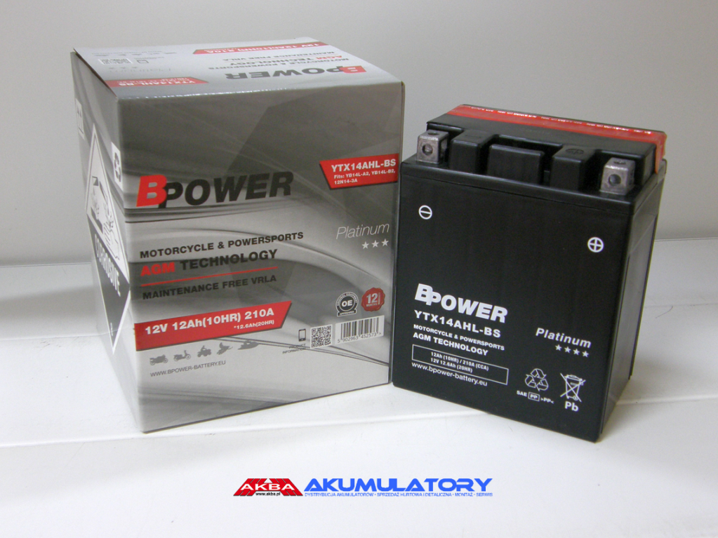 NOWY akumulator  BPower YTX14AHL-BS 12V 12Ah