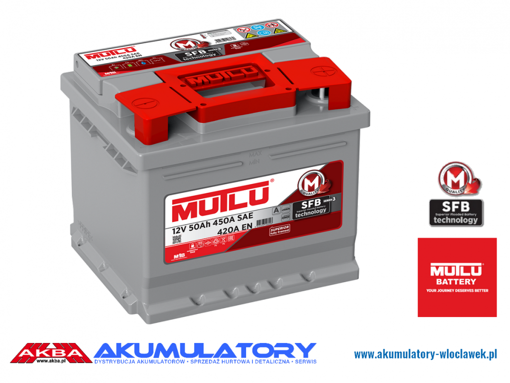 NOWY Akumulator MUTLU SFB Series 3 12V 50Ah 420A L