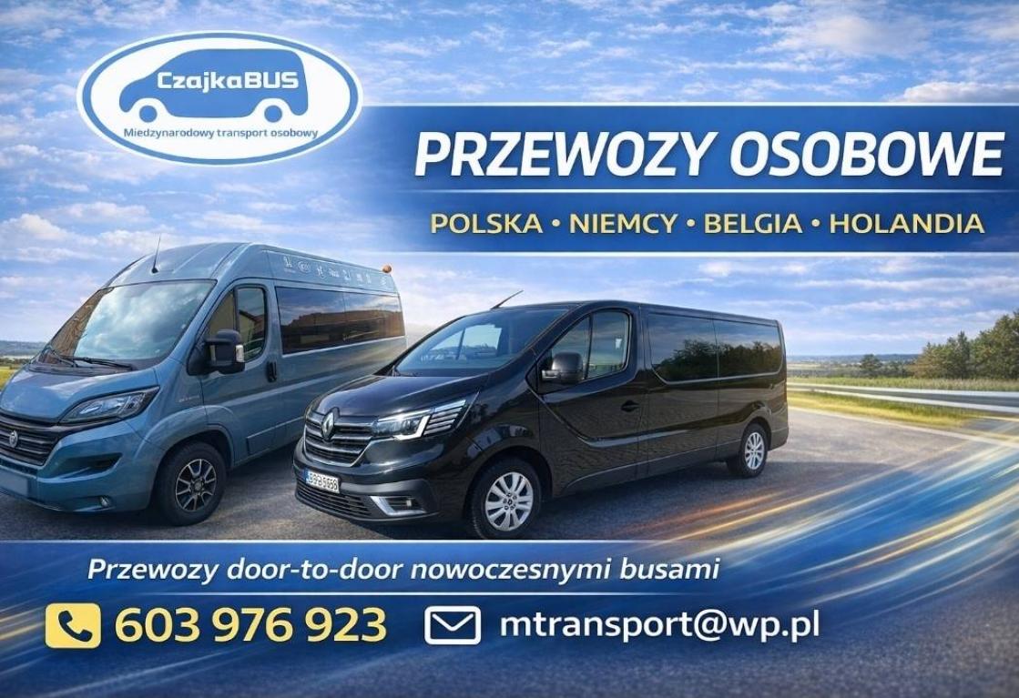 Przejazdy busem do Niemiec, Holandii, Belgii