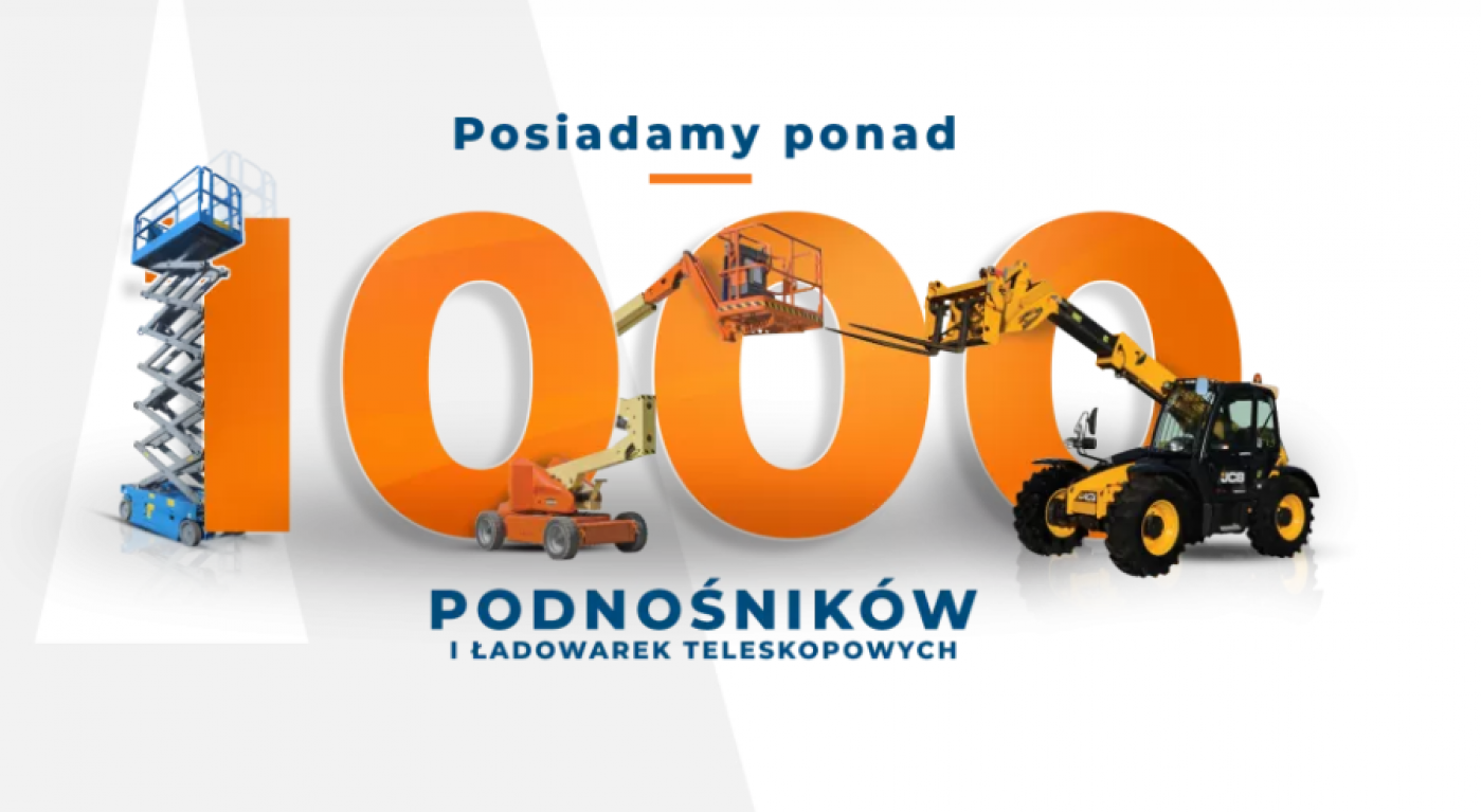 Wynajem podnośnika, podestów ruchomych ładowarki